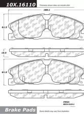 Posi-Quiet Ceramic Brake Pads with Shims and Hardware 105.16110                                     - 105.16110 - Image 4