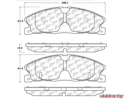 Posi-Quiet Ceramic Brake Pads with Shims and Hardware 105.16110 - 105.16110