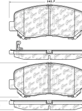 Posi-Quiet Ceramic Brake Pads with Shims and Hardware 105.16230                                     - 105.16230 - Image 3