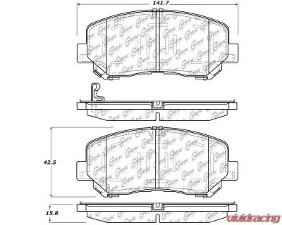 Posi-Quiet Ceramic Brake Pads with Shims and Hardware 105.16230 - 105.16230