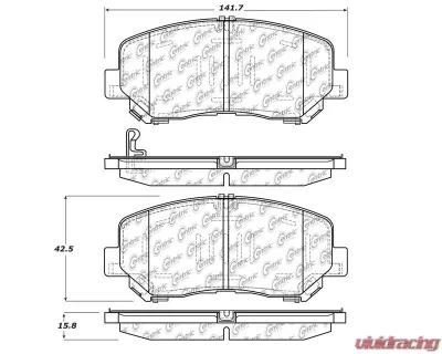Posi-Quiet Ceramic Brake Pads with Shims and Hardware 105.16230 - 105.16230