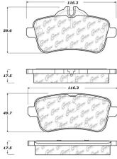 Posi-Quiet Ceramic Brake Pads with Shims and Hardware 105.16301                                     - 105.16301 - Image 6