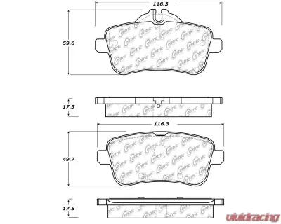 Posi-Quiet Ceramic Brake Pads with Shims and Hardware 105.16301 - 105.16301