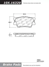 Posi-Quiet Ceramic Brake Pads with Shims and Hardware 105.16320                                     - 105.16320 - Image 4