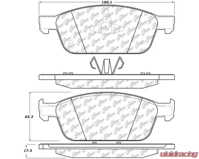 Posi-Quiet Ceramic Brake Pads with Shims and Hardware 105.16450 - 105.16450