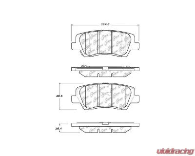 Posi-Quiet Ceramic Brake Pads with Shims and Hardware 105.16590 - 105.16590
