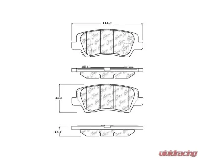 Posi-Quiet Ceramic Brake Pads with Shims and Hardware 105.16590 - 105.16590