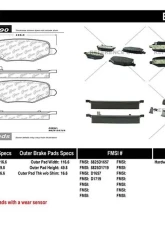 Posi-Quiet Ceramic Brake Pads with Shims and Hardware 105.17190                                     - 105.17190 - Image 3