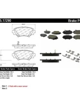Posi-Quiet Ceramic Brake Pads with Shims and Hardware 105.17290                                     - 105.17290 - Image 3