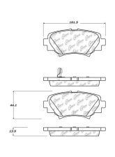 Posi-Quiet Ceramic Brake Pads with Shims and Hardware 105.17290                                     - 105.17290 - Image 3