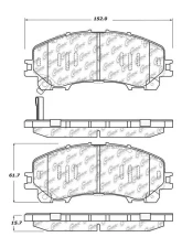 Posi-Quiet Ceramic Brake Pads with Shims and Hardware 105.17360                                     - 105.17360 - Image 3