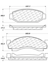 Posi-Quiet Extended Wear Brake Pads with Shims and Hardware 106.00500                                     - 106.00500 - Image 2