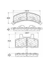 Posi-Quiet Extended Wear Brake Pads with Shims and Hardware 106.03680                                     - 106.03680 - Image 2