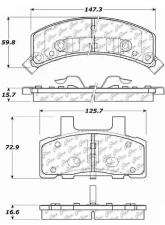 Posi-Quiet Extended Wear Brake Pads with Shims and Hardware 106.03680                                     - 106.03680 - Image 3