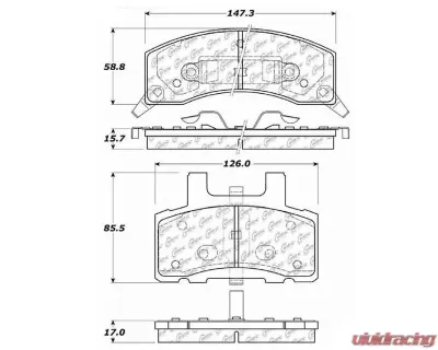Posi-Quiet Extended Wear Brake Pads with Shims and Hardware 106.03700 - 106.03700