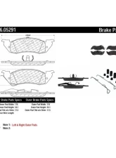 Posi-Quiet Extended Wear Brake Pads with Shims and Hardware 106.05291                                     - 106.05291 - Image 2