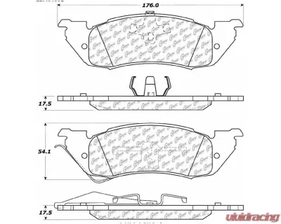 Posi-Quiet Extended Wear Brake Pads with Shims and Hardware 106.05291 - 106.05291