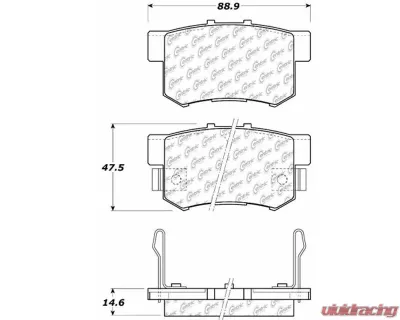 Posi-Quiet Extended Wear Brake Pads with Shims and Hardware 106.05371 - 106.05371
