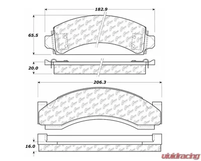 Posi-Quiet Extended Wear Brake Pads with Shims and Hardware 106.05430 - 106.05430