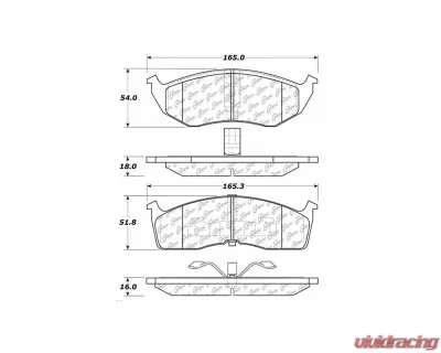 Posi-Quiet Extended Wear Brake Pads with Shims and Hardware 106.05910 - 106.05910