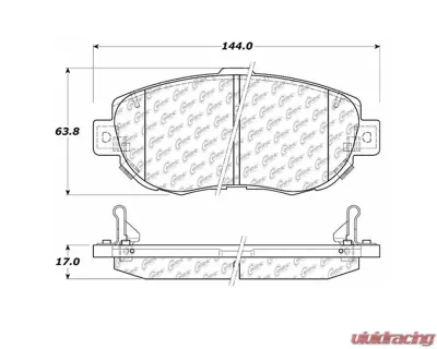 Posi-Quiet Extended Wear Brake Pads with Shims and Hardware 106.06190 - 106.06190