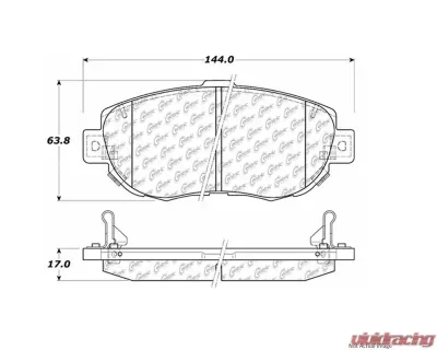 Posi-Quiet Extended Wear Brake Pads with Shims and Hardware 106.06190 - 106.06190