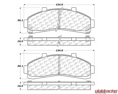 Posi-Quiet Extended Wear Brake Pads with Shims and Hardware 106.06520 - 106.06520