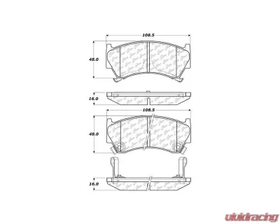 Posi-Quiet Extended Wear Brake Pads with Shims and Hardware 106.06680 - 106.06680