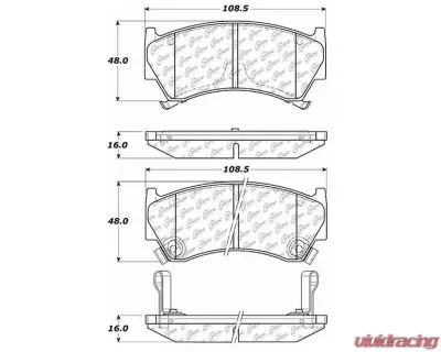Posi-Quiet Extended Wear Brake Pads with Shims and Hardware 106.06680 - 106.06680