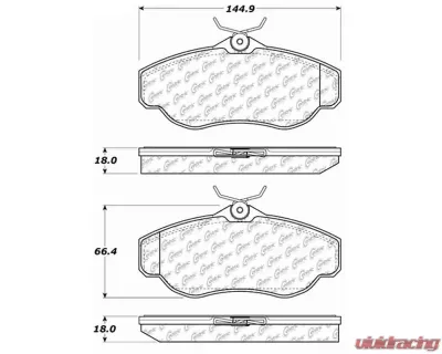 Posi-Quiet Extended Wear Brake Pads with Shims and Hardware 106.06760 - 106.06760