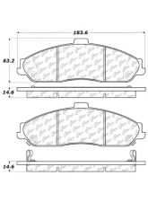 Posi-Quiet Extended Wear Brake Pads with Shims and Hardware 106.07310                                     - 106.07310 - Image 2