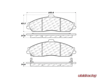 Posi-Quiet Extended Wear Brake Pads with Shims and Hardware 106.07310 - 106.07310