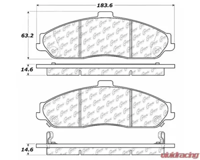 Posi-Quiet Extended Wear Brake Pads with Shims and Hardware 106.07310 - 106.07310