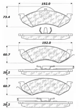 Posi-Quiet Extended Wear Brake Pads with Shims and Hardware 106.07460                                     - 106.07460 - Image 3