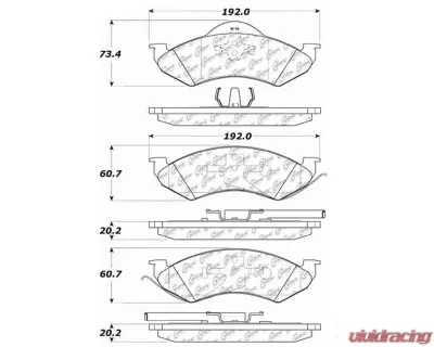 Posi-Quiet Extended Wear Brake Pads with Shims and Hardware 106.07460 - 106.07460