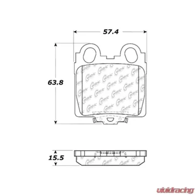 Posi-Quiet Extended Wear Brake Pads with Shims and Hardware 106.07710 - 106.07710