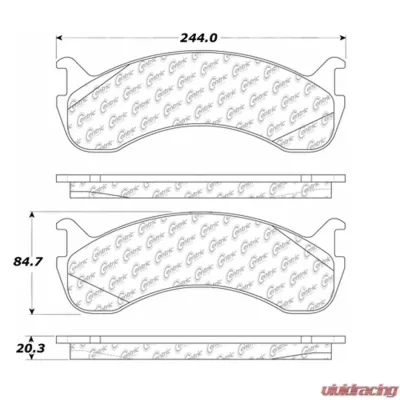 Posi-Quiet Extended Wear Brake Pads with Shims and Hardware 106.07860 - 106.07860