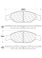 Posi-Quiet Extended Wear Brake Pads with Shims and Hardware 106.08040                                     - 106.08040 - Image 2