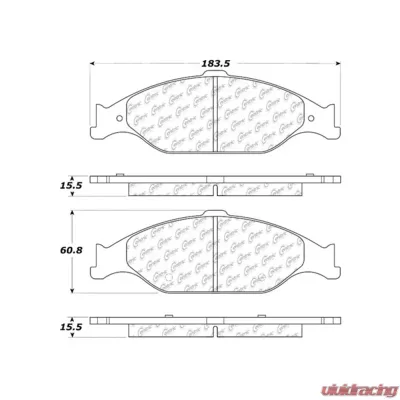 Posi-Quiet Extended Wear Brake Pads with Shims and Hardware 106.08040 - 106.08040