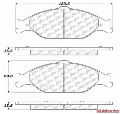 Posi-Quiet Extended Wear Brake Pads with Shims and Hardware 106.08040 - 106.08040