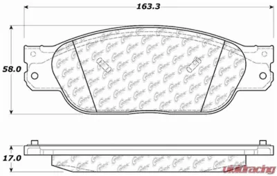Posi-Quiet Extended Wear Brake Pads with Shims and Hardware 106.08050 - 106.08050