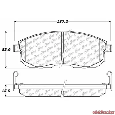 Posi-Quiet Extended Wear Brake Pads with Shims and Hardware 106.08151 - 106.08151