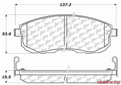 Posi-Quiet Extended Wear Brake Pads with Shims and Hardware 106.08151 - 106.08151