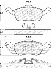 Posi-Quiet Extended Wear Brake Pads with Shims and Hardware 106.08160                                     - 106.08160 - Image 3