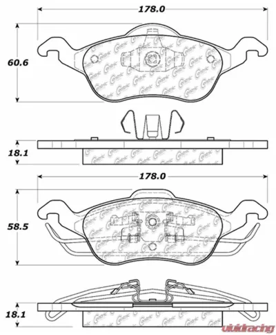 Posi-Quiet Extended Wear Brake Pads with Shims and Hardware 106.08160 - 106.08160