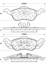 Posi-Quiet Extended Wear Brake Pads with Shims and Hardware 106.08160                                     - 106.08160 - Image 3