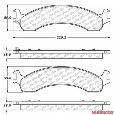Posi-Quiet Extended Wear Brake Pads with Shims and Hardware 106.08210 - 106.08210