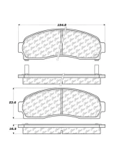 Posi-Quiet Extended Wear Brake Pads with Shims and Hardware 106.08331                                     - 106.08331 - Image 2