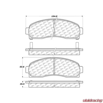 Posi-Quiet Extended Wear Brake Pads with Shims and Hardware 106.08331 - 106.08331