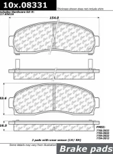 Posi-Quiet Extended Wear Brake Pads with Shims and Hardware 106.08331                                     - 106.08331 - Image 2